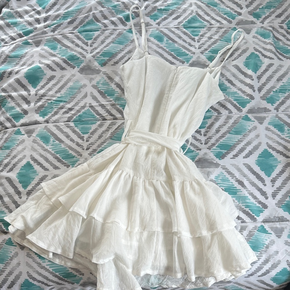 White Ruffled Sundress - Picture 3 of 5